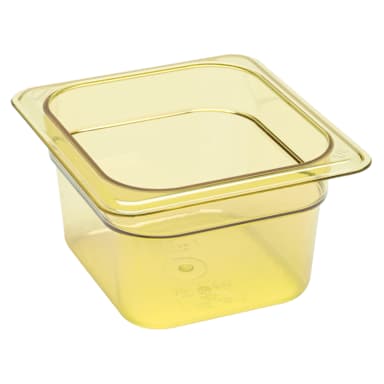 Cambro® 64HP150 Amber High Heat 1/6 Size x 4" Deep Food Pan