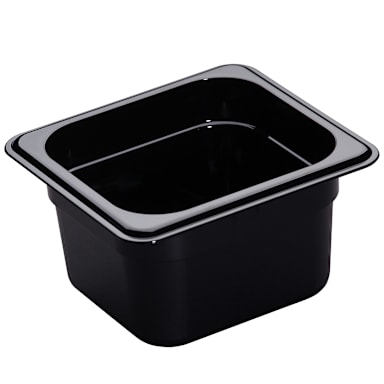 CambroĀ® 64HP110 Black High Heat 1/6 Size x 4" D Food Pan