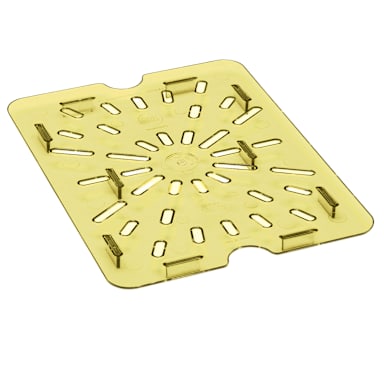 Cambro® 20HPD150 Amber High Heat Drain Shelf for 1/2 Size Food Pan