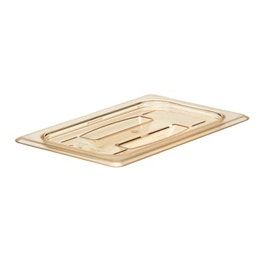 Cambro 40HPCH150 H-Pan Amber 1/4 Size Food Pan Cover with Handle