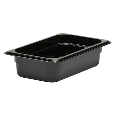 Cambro 42CW110 Camwear Black 1/4 Size x 2.5" D Food Pan
