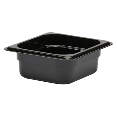 Cambro 62CW110 Camwear Black 1/6 Size x 2.5" D Food Pan