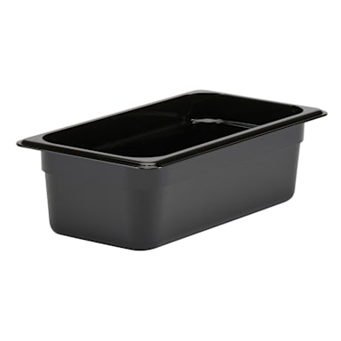 Cambro 34CW110 Camwear Black 1/3 Size x 4" D Food Pan