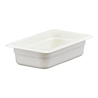 Cambro 42CW148 Camwear White 1/4 Size x 2.5" D Food Pan