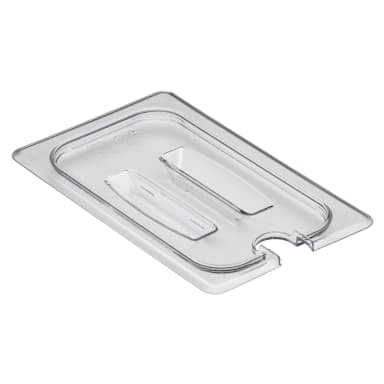 Cambro 40CWCHN135 Camwear 1/4 Size Notched Food Pan Cover with Handle