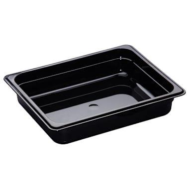 Cambro 22HP110 Black High Heat 1/2 Size x 2-1/2" D Food Pan