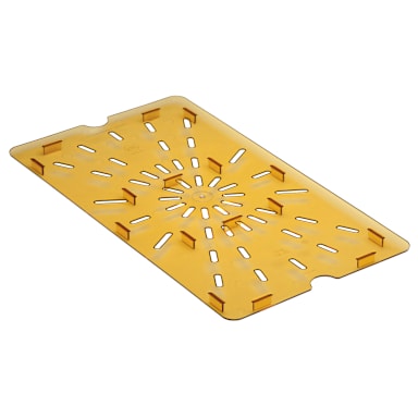 Cambro 10HPD150 Amber High Heat Drain Shelf for Full Size Food Pan