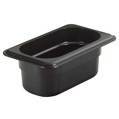 Cambro 92CW110 Camwear Black 1/9 Size x 2-1/2" D Food Pan