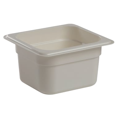 Cambro 64CW148 Camwear White 1/6 Size x 4" D Food Pan