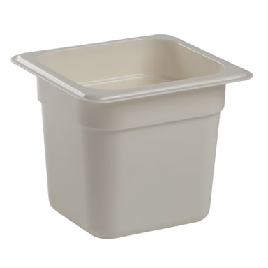 Cambro 66CW148 Camwear White 1/6 Size x 6" D Food Pan