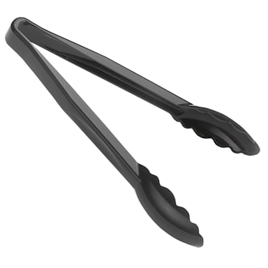 Cambro 9TGS110 Camwear Black 9" Scalloped Tongs