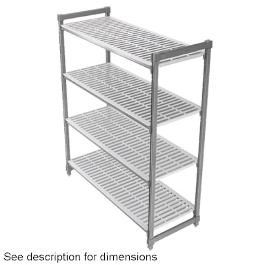 Cambro CPU184272V4480 Camshelving 18" x 42" x 72" 4-Shelf Vented Kit
