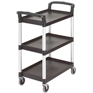 Cambro BC331KD110 Black 32-7/8" x 26-1/4" Knockdown Service Cart