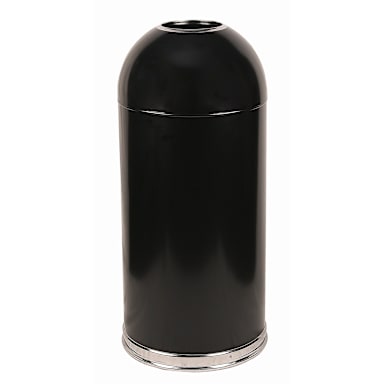 Witt 415DTBK Black 15 Gallon Dome Top Waste Receptacle
