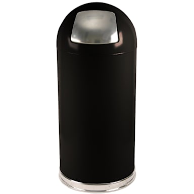 Witt 15DTBK Black 15 Gallon Waste Receptacle