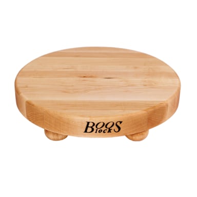 John Boos B12R-3 12" Round Maple Cutting Board With Legs