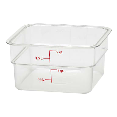Cambro 2SFSCW135 Clear Camwear CamSquare 2 Qt Container