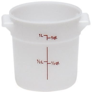 Cambro RFS1148 White Poly Round 1 Qt Container