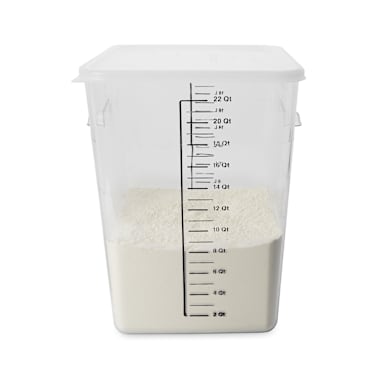 Rubbermaid FG632200CLR Clear Space Saving 22 Quart Square Container