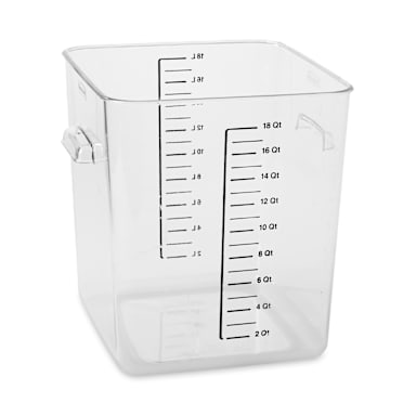 Rubbermaid FG631800CLR Clear Space Saving 18 Quart Square Container