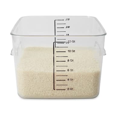 Rubbermaid FG631200CLR Clear Space Saving 12 Quart Square Container