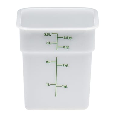 Cambro 4SFSP148 White Camwear CamSquare 4 Qt. Container