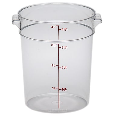 Cambro RFSCW4135 Camwear Clear Round 4 Qt Storage Container