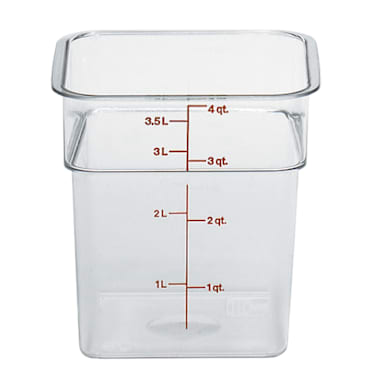 Cambro 4SFSCW135 Clear Camwear CamSquare 4 Qt Container