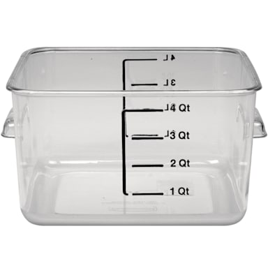 Rubbermaid FG630400CLR Clear Space Saving 4 Quart Square Container
