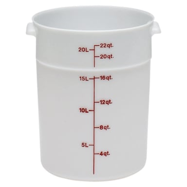 Cambro RFS22148 White Poly Round 22 Qt Storage Container