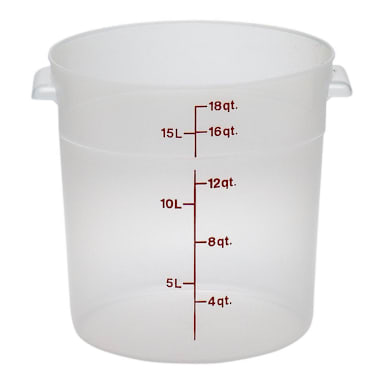 Cambro RFS18PP190 Translucent Round 18 Qt Storage Container