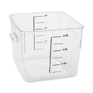 Rubbermaid FG630600CLR Clear Space Saving 6 Quart Square Container