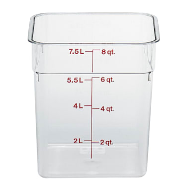 Cambro 8SFSCW135 Clear Camwear CamSquare 8 Qt Container
