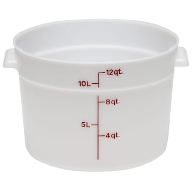 Cambro RFS12148 White Poly Round 12 Qt Container