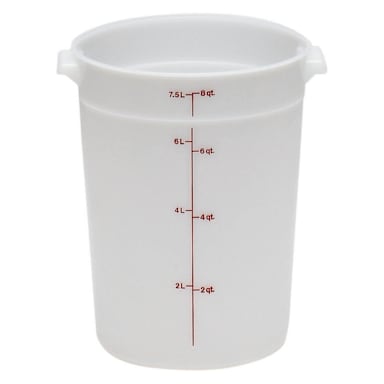 Cambro RFS8148 White Poly Round 8 Qt Storage Container
