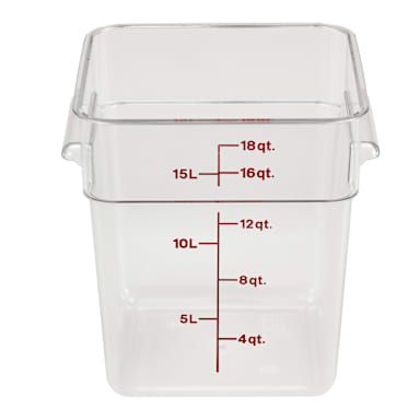 Cambro 18SFSCW135 Clear Camwear CamSquare 18 Qt. Container