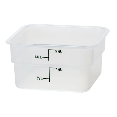 Cambro 2SFSPP190 Translucent Camwear CamSquare 2 Qt. Container