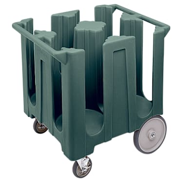 Cambro DC1225191 Granite Gray Poker Chip Style Dish Caddy w/ 4 Columns