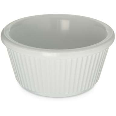 Carlisle S29302 White Fluted 3 Oz. Melamine Ramekin