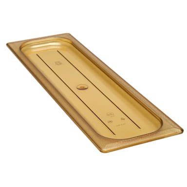 Cambro 20LPHPC150 Amber High Heat 1/2 Long Size Flat Cover