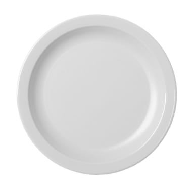 Cambro 65CWNR148 Camwear White Narrow Rim 6-9/16" Plate