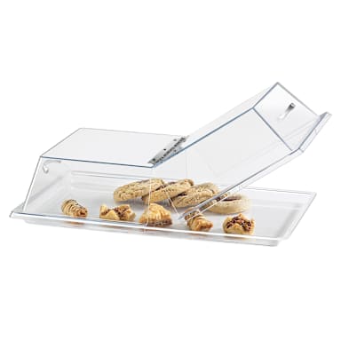 Cal-Mil 328-12 Clear 12" x 20" x 4" Center Hinge Cover
