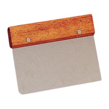 American Metalcraft DS6704 Dough Cutter / Scraper with Wooden Handle
