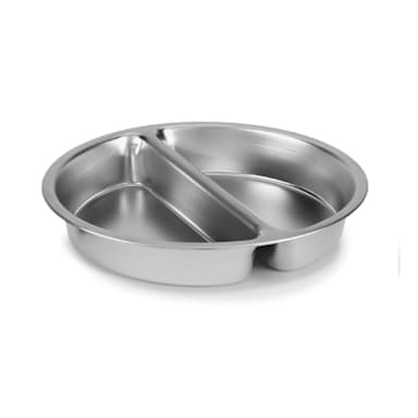 Vollrath® 46861 Round S/S Divided 5.2 Quart Food Pan