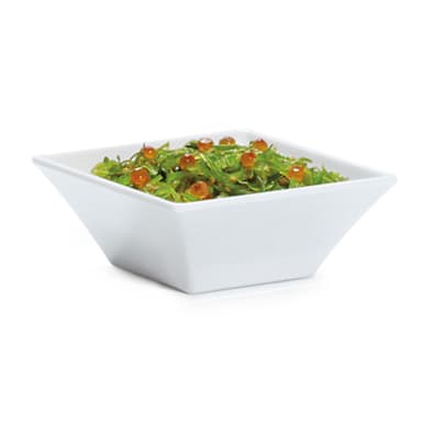 G.E.T. ML-238-W Siciliano White Melamine 14 Oz. Square Flare Bowl