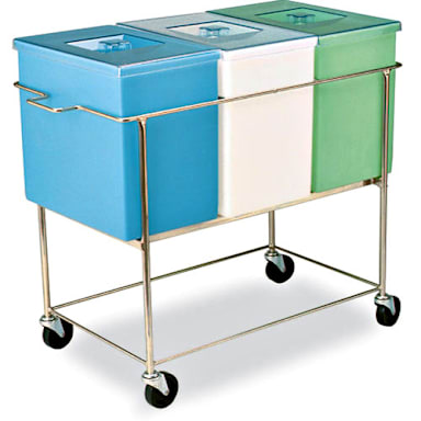 Faribo P444 C/A 3-Compartment 15-3/4 Gallon Bin Assembly