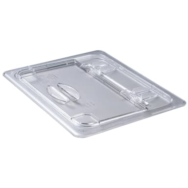 Cambro 20CWL135 Camwear Clear Half Size Solid Food Pan FlipLid
