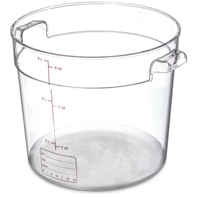 Carlisle 1076507 StorPlus 6 Qt. Clear Food Storage Container