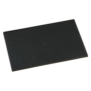 Darling Foodservice Black Rubber 12 x 18" Bar Mat