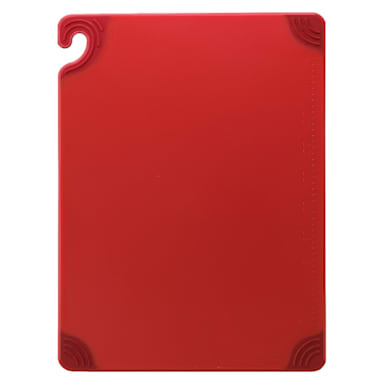San Jamar CBG152012RD Saf-T-Grip® 15 x 20" Red Cutting Board
